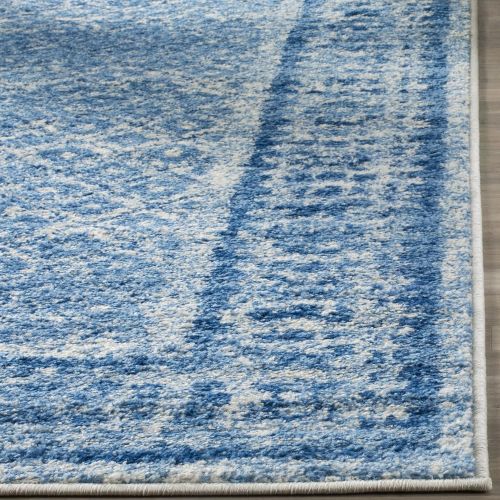  Safavieh Adirondack Collection ADR110D Silver and Blue Vintage Distressed Area Rug (51 x 76)