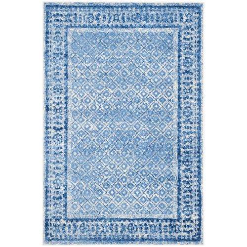  Safavieh Adirondack Collection ADR110D Silver and Blue Vintage Distressed Area Rug (51 x 76)