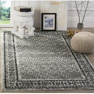 Safavieh Adirondack Collection ADR110B Ivory and Silver Vintage Distressed Area Rug (6 x 9)