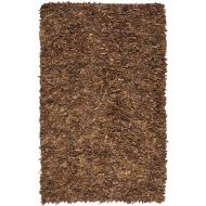 Safavieh Leather Shag Collection LSG511B Hand Woven Saddle Leather Area Rug (23 x 4)