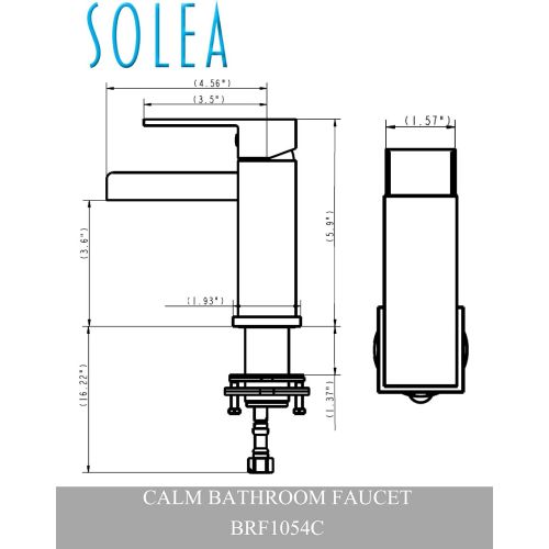  Safavieh BRF1054C Solea Collection Calm Bathroom Faucet, Chrome