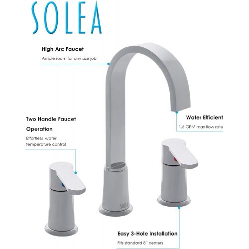  Safavieh BRF1053C Solea Collection Placid Bathroom Faucet, Chrome