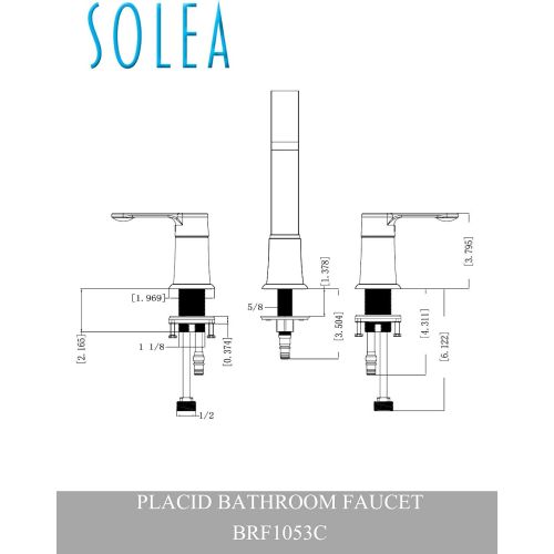  Safavieh BRF1053C Solea Collection Placid Bathroom Faucet, Chrome