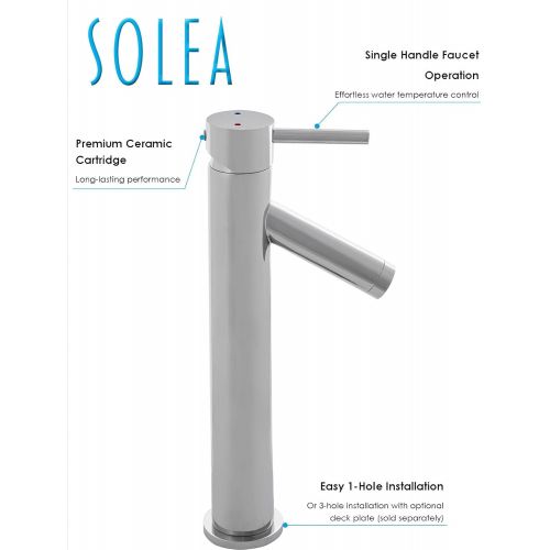  Safavieh BRF1060C Solea Collection Elation Bathroom Faucet, Chrome