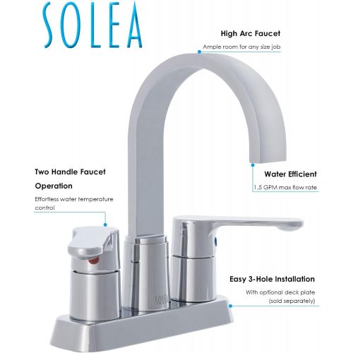  Safavieh BRF1052C Solea Collection Compose Bathroom Faucet, Chrome