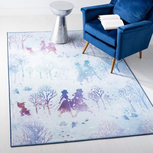 디즈니 [아마존베스트]Safavieh Collection Inspired by Disney’s Frozen II - Believe Rug (3 3 x 5 3)