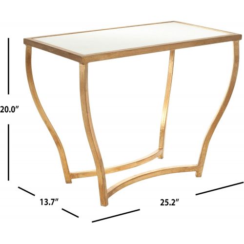  Safavieh Home Collection Rex Black andGold Accent Table