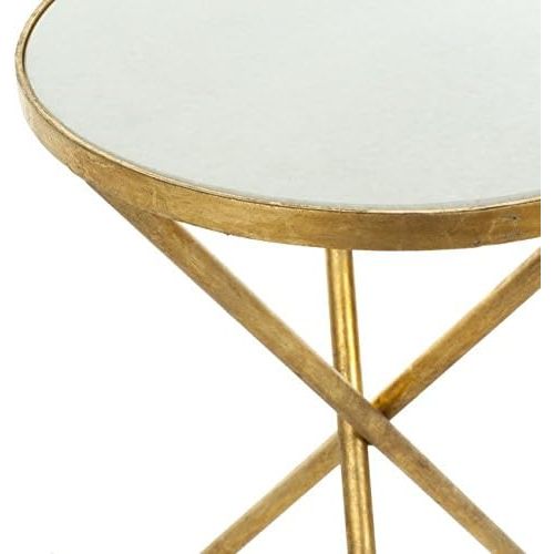  Safavieh Marcie Accent Table, WhiteGold