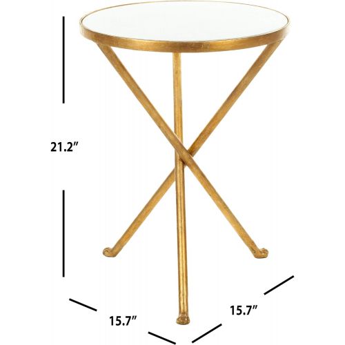 Safavieh Marcie Accent Table, WhiteGold