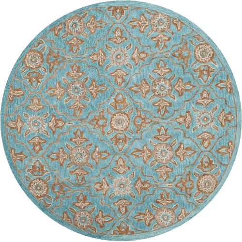  Safavieh Heritage Collection HG870A Handcrafted Traditional Turquoise and Multi Wool Area Rug (3 x 5)