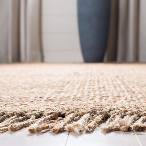  Safavieh Natural Fiber Collection NF368B Hand-Woven Ivory Jute Area Rug (5 x 8)