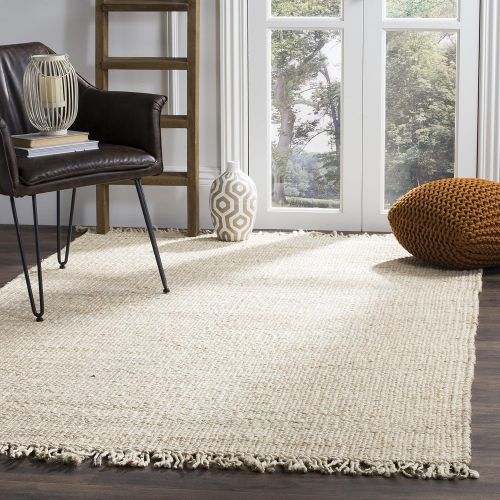  Safavieh Natural Fiber Collection NF368B Hand-Woven Ivory Jute Area Rug (5 x 8)