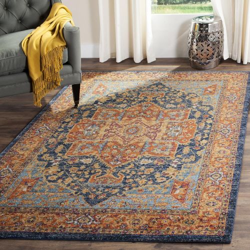  Safavieh EVK275C-4 Area Rug, 4 x 6, Blue