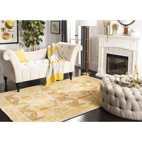  Safavieh Anatolia Collection AN541B Handmade Traditional Oriental Beige and Gold Wool Area Rug (6 x 9)