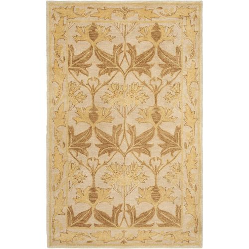  Safavieh Anatolia Collection AN541B Handmade Traditional Oriental Beige and Gold Wool Area Rug (6 x 9)