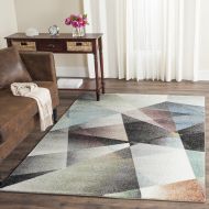 Safavieh Porcello Collection PRL6939B Modern Abstract Geometric Art Grey and Multi Area Rug (4 x 6)