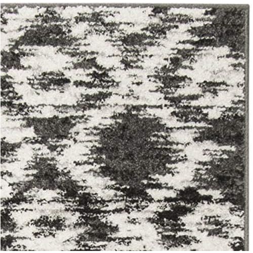  Safavieh Adirondack Collection ADR118R Charcoal and Ivory Modern Geometric Area Rug (6 x 9)