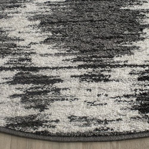  Safavieh Adirondack Collection ADR118R Charcoal and Ivory Modern Geometric Area Rug (6 x 9)