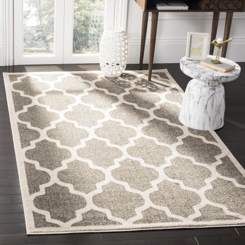  Safavieh Amherst Collection AMTW420R Dark Grey and Beige IndoorOutdoor Area Rug (4 x 6)