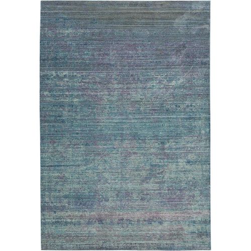  Safavieh Valencia Collection VAL203N Lavender and Multi Distressed Watercolor Silky Polyester Area Rug (5 x 8)