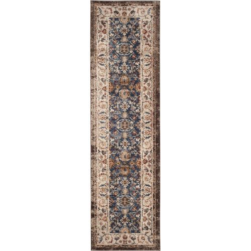  Safavieh Bijar Collection BIJ650B Traditional Oriental Vintage Royal Blue and Ivory Area Rug (9 x 12)