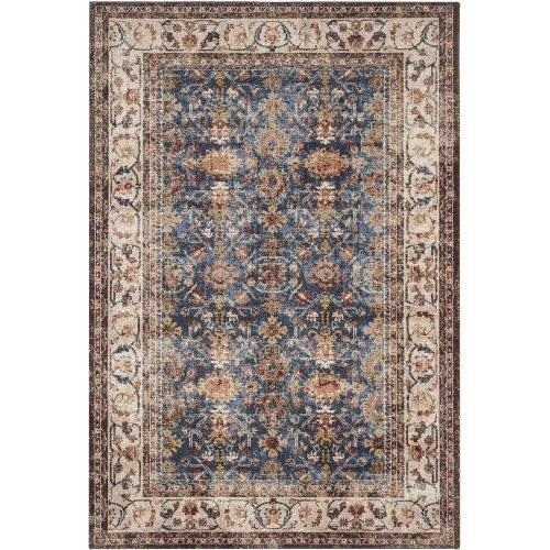  Safavieh Bijar Collection BIJ650B Traditional Oriental Vintage Royal Blue and Ivory Area Rug (9 x 12)