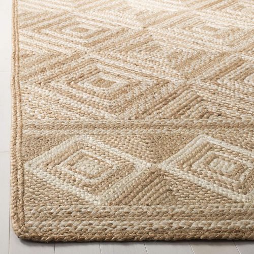  Safavieh NF880B-8 Fiber Collection Natural and Ivory Jute Area Rug, 8 x 10