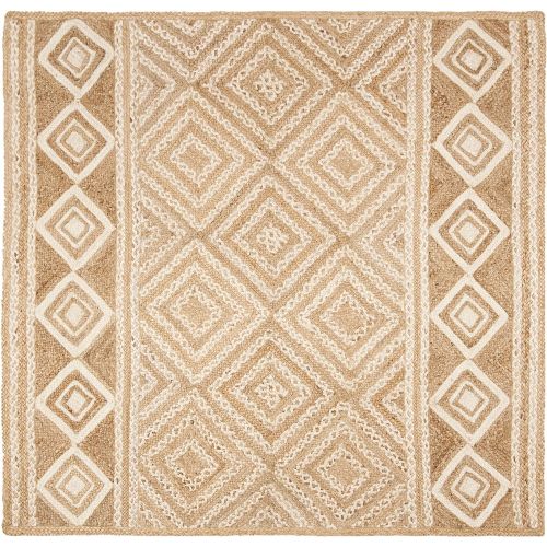  Safavieh NF880B-8 Fiber Collection Natural and Ivory Jute Area Rug, 8 x 10