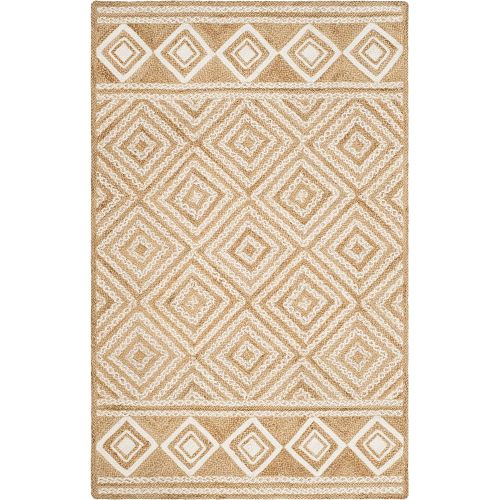  Safavieh NF880B-8 Fiber Collection Natural and Ivory Jute Area Rug, 8 x 10