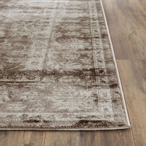  Safavieh Vintage Collection VTG430B Transitional Oriental Brown and Ivory Distressed Area Rug (4 x 57)