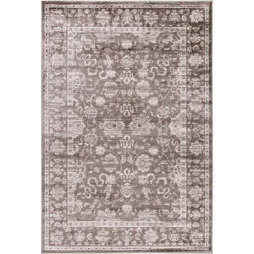  Safavieh Vintage Collection VTG430B Transitional Oriental Brown and Ivory Distressed Area Rug (4 x 57)