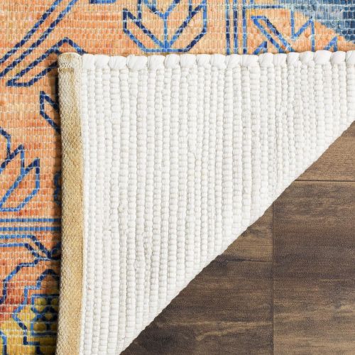  Safavieh Safran Collection SFN593A Hand-loomed Multicolored Distressed Bohemian Southwestern Cotton Area Rug (5 x 8)