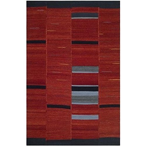  Safavieh Kilim Collection KLM814A Hand Woven Red Premium Wool Area Rug (8 x 10)