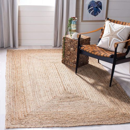  Safavieh Cape Cod Collection CAP252A Hand Woven Natural Jute Area Rug (5 x 8)