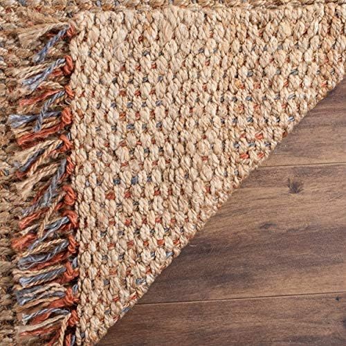  Safavieh Natural Fiber Collection NF455A Hand Woven Natural and Multi Jute Area Rug (8 x 10)