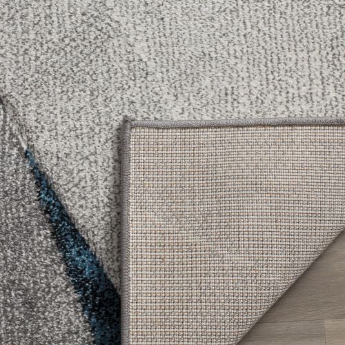  Safavieh Hollywood Collection HLW710D Grey and Teal Mid-Century Modern Abstract Area Rug (53 x 76)