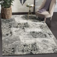 Safavieh Retro Collection RET2137-1180 Modern Abstract Cream and Grey Square Area Rug (6 Square)