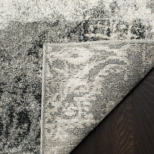  Safavieh Retro Collection RET2137-1180 Modern Abstract Cream and Grey Square Area Rug (6 Square)