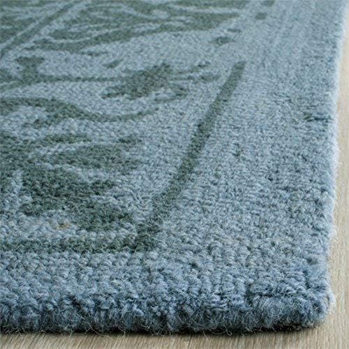  Safavieh Restoration Vintage Collection RVT103K Handmade Light Sage Wool Area Rug (4 x 6)