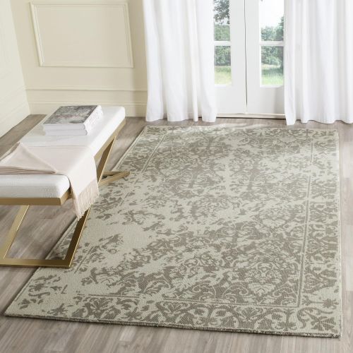  Safavieh Restoration Vintage Collection RVT103K Handmade Light Sage Wool Area Rug (4 x 6)