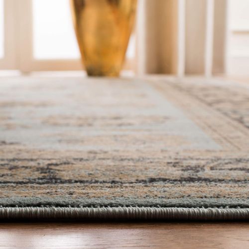  Safavieh Vintage Collection VTG575H Transitional Oriental Light Blue and Brown Distressed Area Rug (4 x 57)