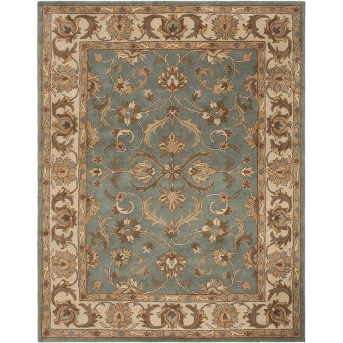  Safavieh Heritage Collection HG811B Handcrafted Traditional Oriental Blue and Beige Wool Area Rug (9 x 12)