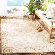 Safavieh Courtyard Collection CY2665-3009 Brown and Natural Indoor Outdoor Area Rug (53 x 77)