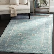 Safavieh Valencia Collection VAL110B Alpine and Multi Vintage Distressed Silky Polyester Area Rug (8 x 10)