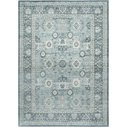  Safavieh Valencia Collection VAL110B Alpine and Multi Vintage Distressed Silky Polyester Area Rug (8 x 10)