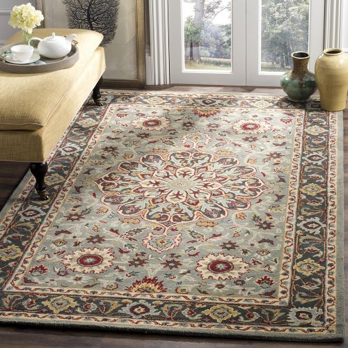  Safavieh Heritage Collection HG736A Grey and Charcoal Area Rug (4 x 6)