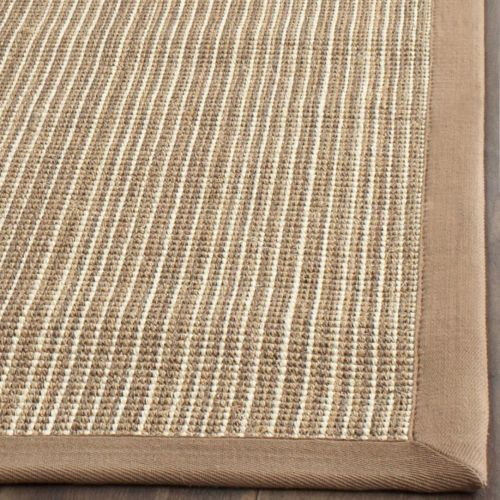  Safavieh Natural Fiber Collection NF442D Martinique Stripe Tan Sisal Area Rug (2 x 12)