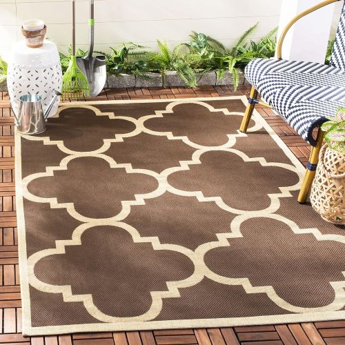  Safavieh Courtyard Collection CY6243-242 Brown Indoor Outdoor Area Rug (53 x 77)