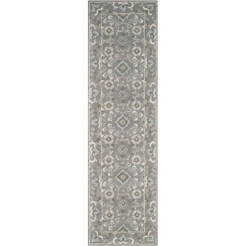  Safavieh Blossom Collection BLM218A Handmade Grey Premium Wool Runner (23 x 8)