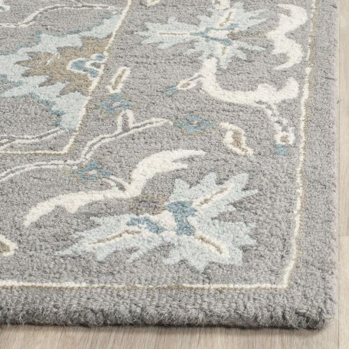  Safavieh Blossom Collection BLM218A Handmade Grey Premium Wool Runner (23 x 8)